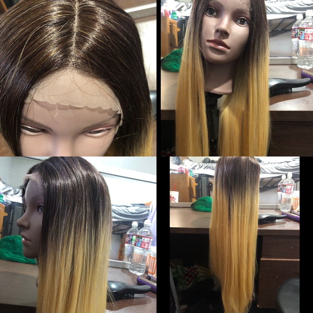 Very long ombré blonde wig brand new